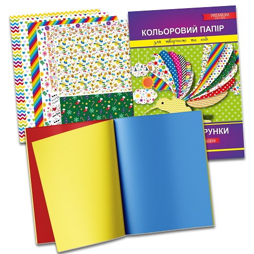 Кольоровий папір  PREMIUM series  (крейдований папір)