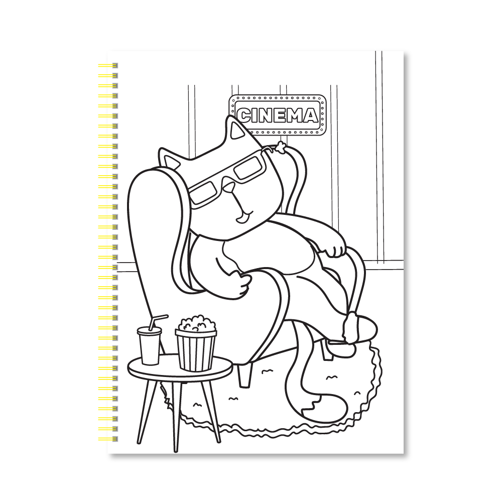 Набір для творчості "COLORING FUN" Розмальовка з олівцями на пружині "Вусо-лапо-хвостики" 