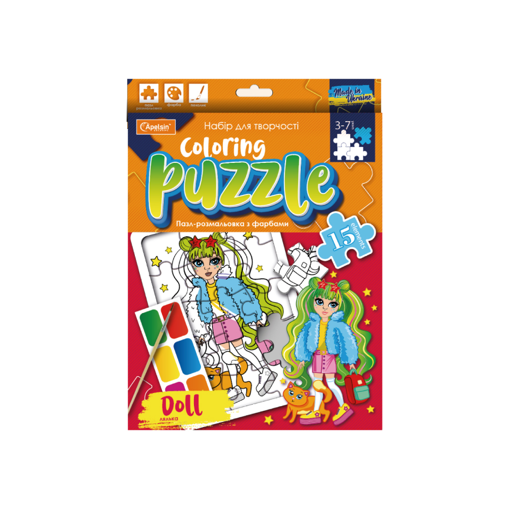 Набір для творчості "Coloring PUZZLE" "Лялька" 