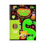Набір для творчості "COLORING FUN" Розмальовка з олівцями на пружині "Шалений мікс"