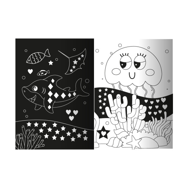  Розмальовка з неоновими наліпками "NEON STICKERS book" "Морське Королівство"