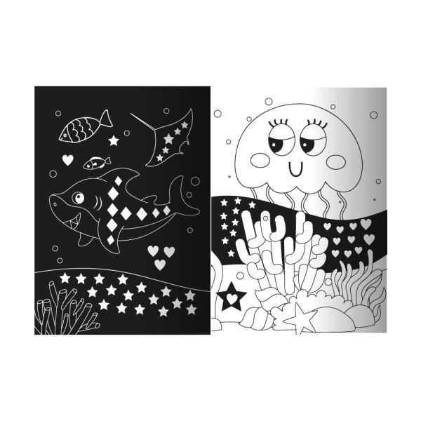  Розмальовка з неоновими наліпками "NEON STICKERS book" "Морське Королівство"