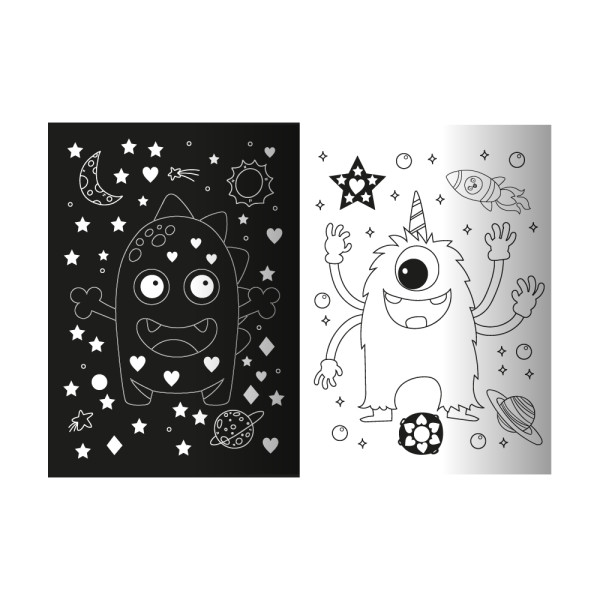  Розмальовка з неоновими наліпками "NEON STICKERS book" "Королівство Монстрів"