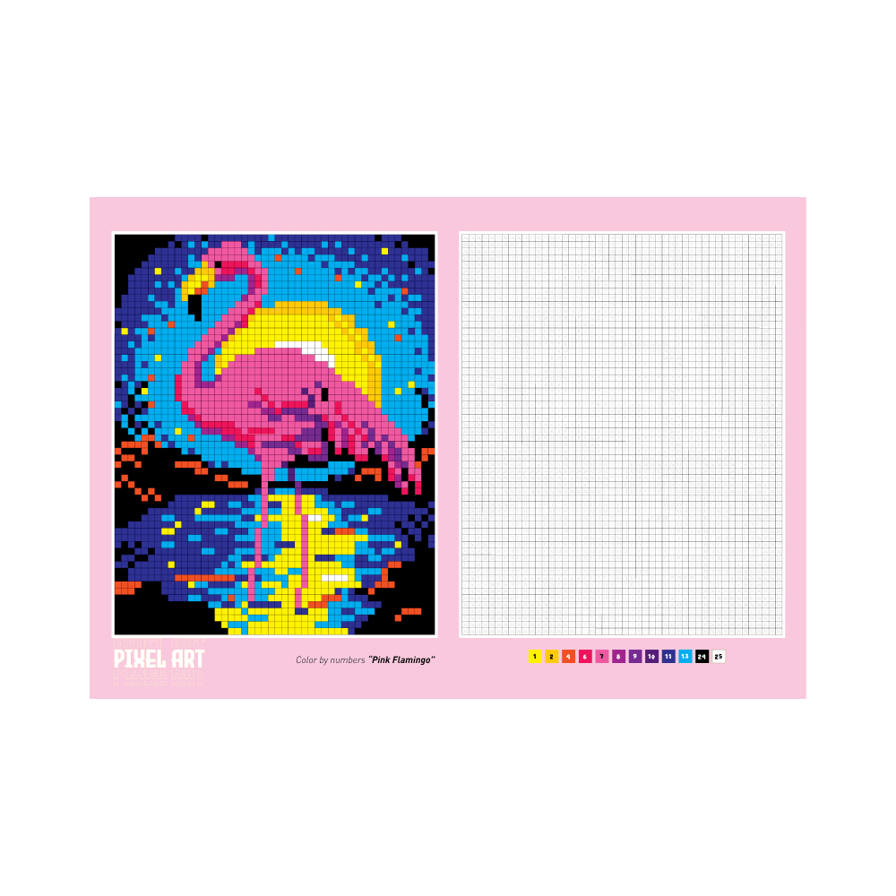 Coloring book "PIXEL ART" МІКС